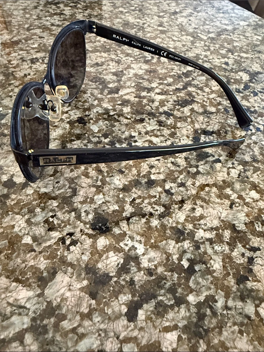 Ralph Lauren Black Gloss Cat-Eye Sunglasses